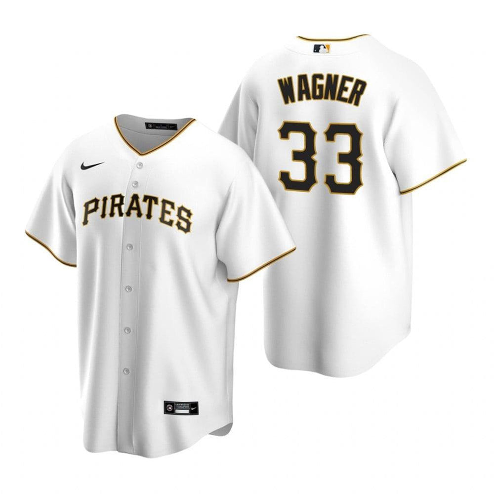 Men's Pittsburgh Pirates Honus Wagner Replica Home Jersey - White