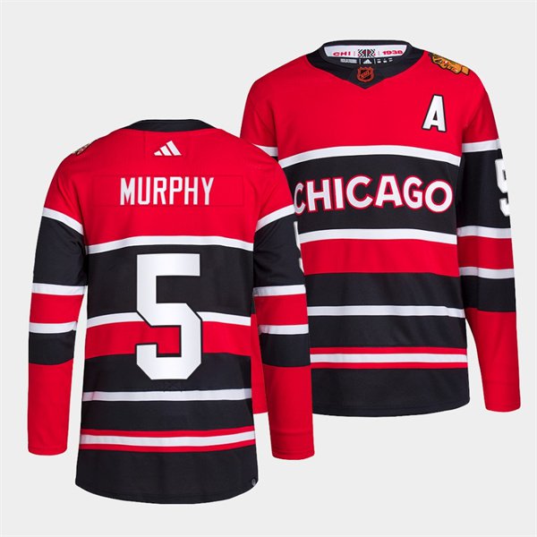 Men's Chicago Blackhawks #5 Connor Murphy Red Reverse Retro 2.0 Stitched Hockey Jersey