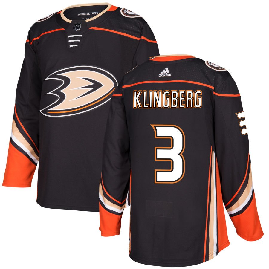 Anaheim Ducks #3 John Klingberg Black Home Authentic Jersey