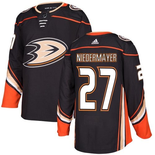 Men's Anaheim Ducks #27 Scott Niedermayer Black Home Authentic Stitched Hockey Jersey