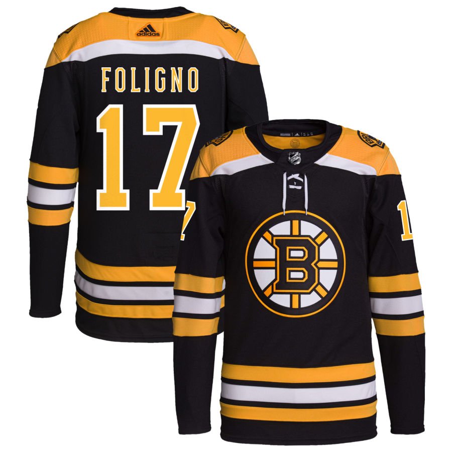 Boston Bruins #17 Nick Foligno Black Home Authentic Pro Jersey
