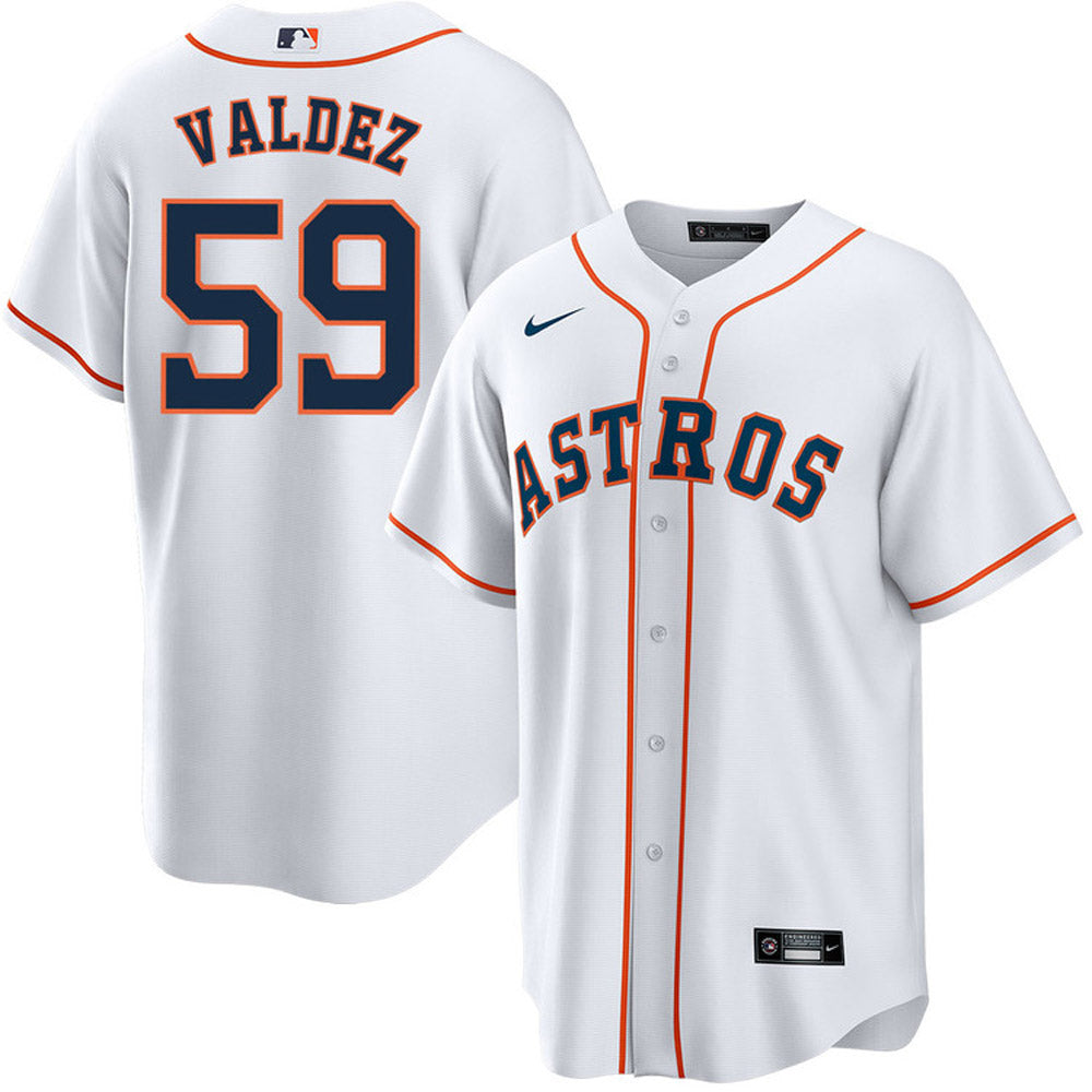 Men's Houston Astros Framber Valdez Cool Base Replica Home Jersey - White